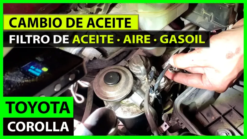 Cambiar aceite y filtros del Toyota Corolla E120 2.0 D-4D
